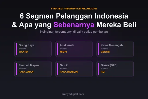Peta 6 Segmen Pelanggan Indonesia dan Keinginan Tersembunyi Tiap Segmen — Panduan Strategi untuk Pemilik Bisnis
