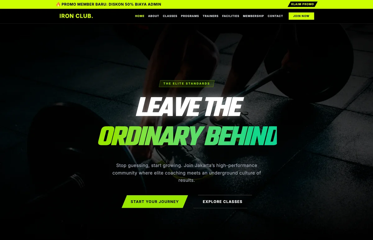 FitZone Gym — Gym / Fitness Website Template